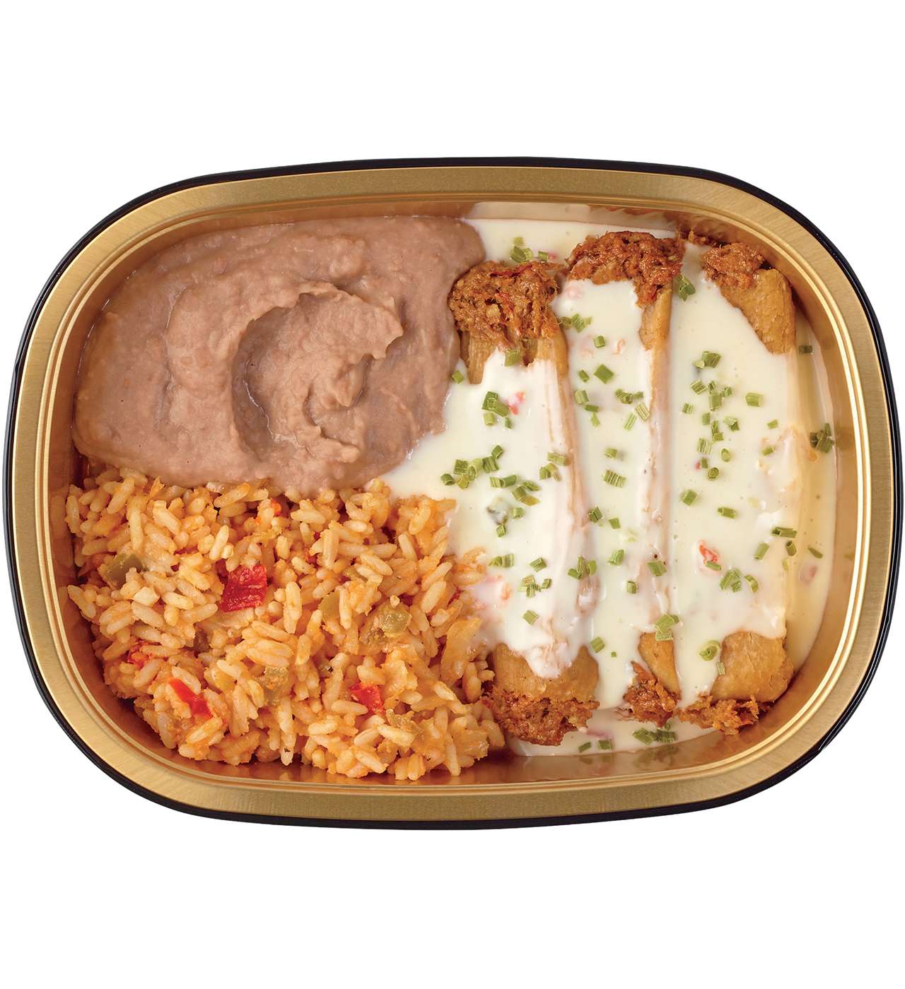 Meal Simple by H-E-B Queso Pork Tamales, Mexican Rice & Refried Beans; image 1 of 4