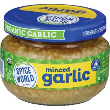 Spice World Organic Minced Garlic, 4.5 oz
