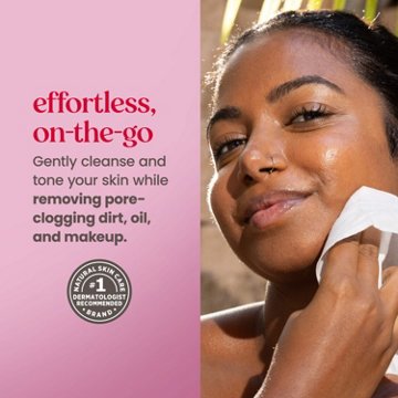 Burt's Bees Micellar Facial Towelettes with Rose Water, 30 ct