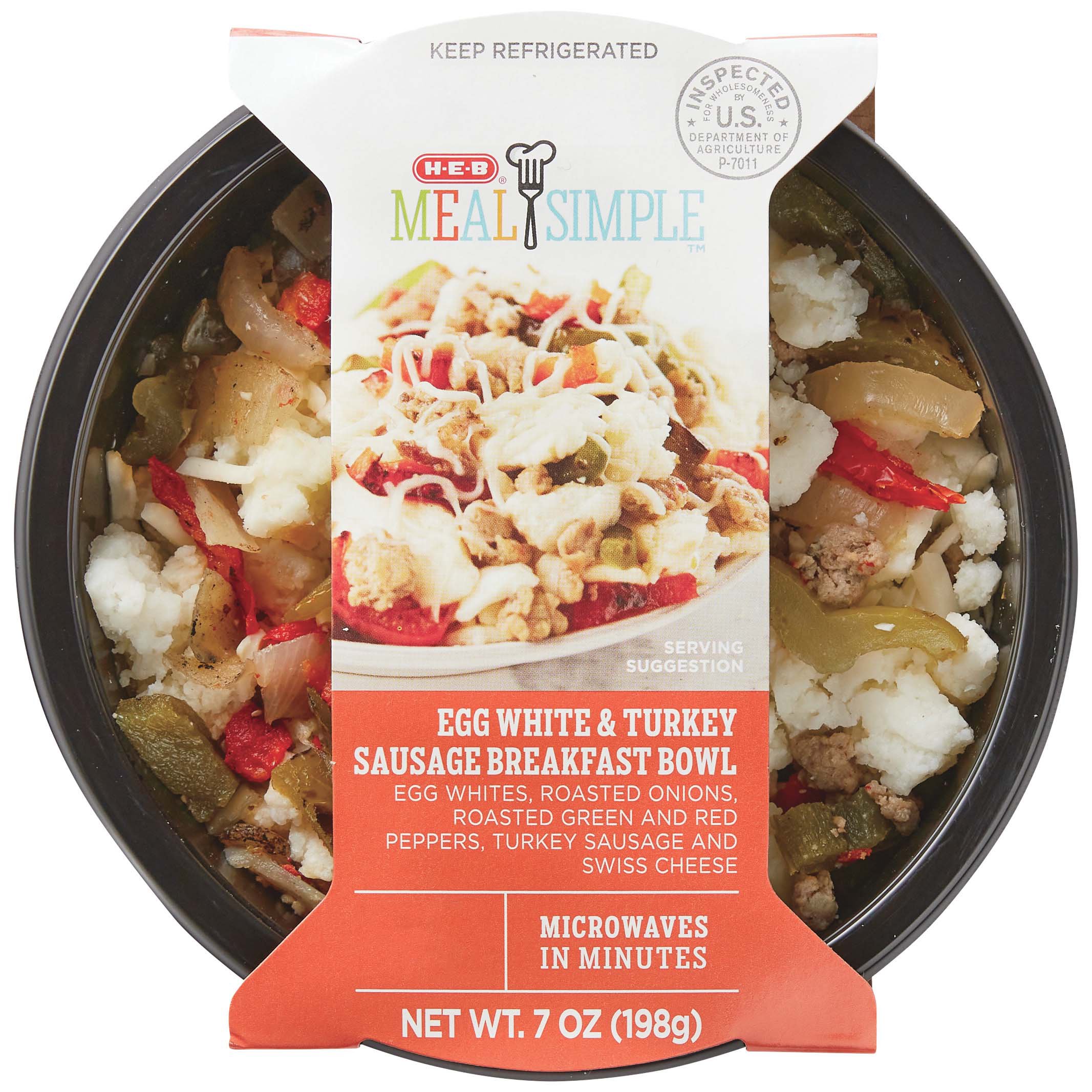 H-E-B Meal Simple Egg White & Turkey Sausage Breakfast Bowl - Shop ...