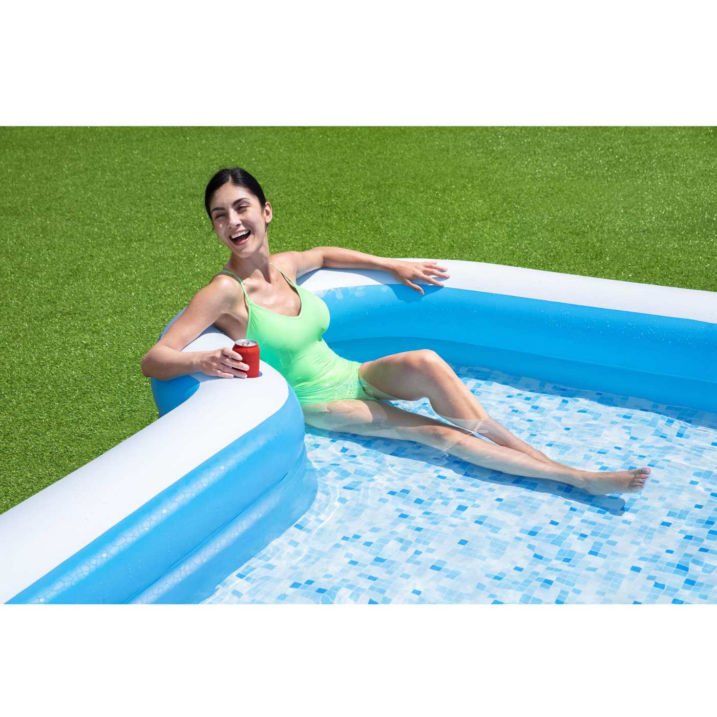 Bestway H2O Go! Mosaic Inflatable Family Pool Shop Kiddie pools at HEB