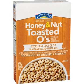 Hill Country Fare Honey & Nut Toasted O's Cereal, 12.25 oz