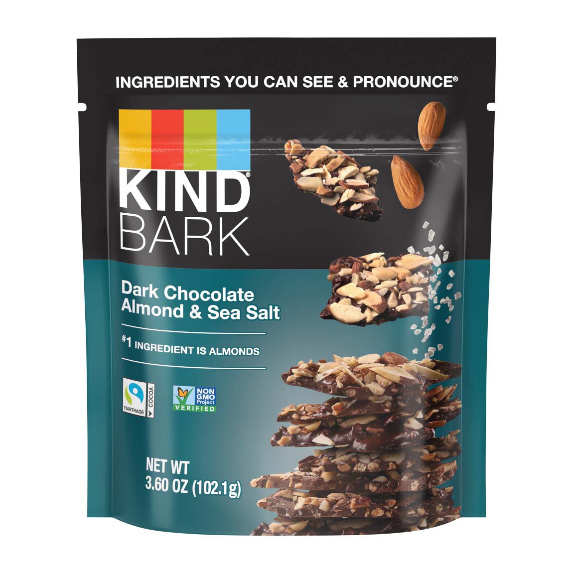 Kind Bark Dark Chocolate Almond & Sea Salt Bag Shop Candy at HEB