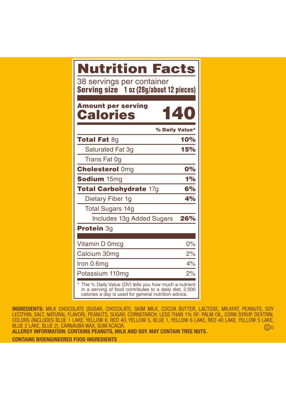 M&M'S Peanut Milk Chocolate Candy - Party Size; image 8 of 8