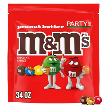 M&M'S Peanut Butter Milk Chocolate Candy - Party Size, 34 oz