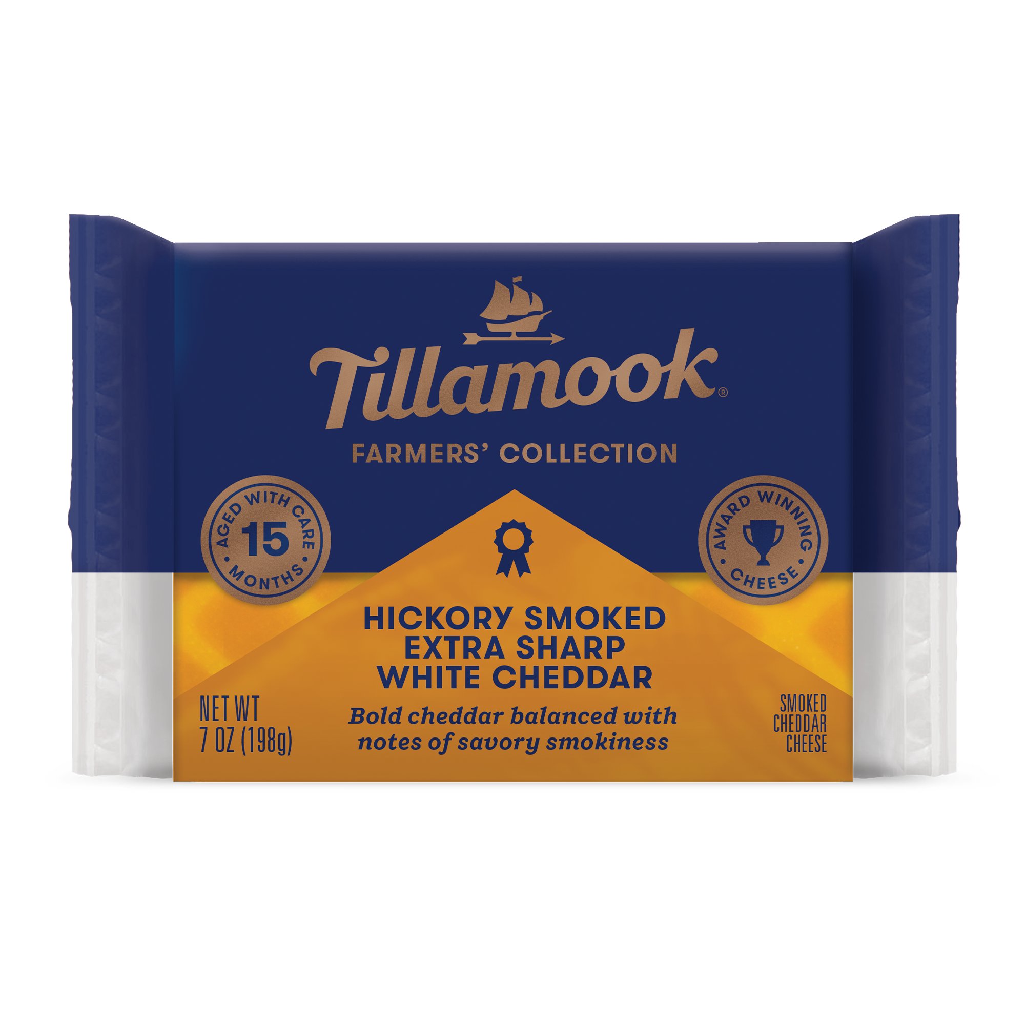 Tillamook Farmers' Collection Hickory Smoked Extra Sharp White Cheddar Cheese, 7 oz