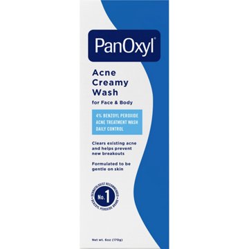 PanOxyl Creamy Acne Wash 4% Benzoyl Peroxide, 6 oz