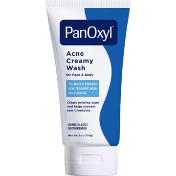 PanOxyl Creamy Acne Wash 4% Benzoyl Peroxide, 6 oz
