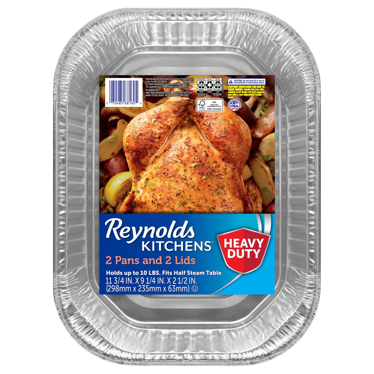 Reynolds Kitchens Disposable Roasting Pans with Lids - Shop Bakeware at  H-E-B