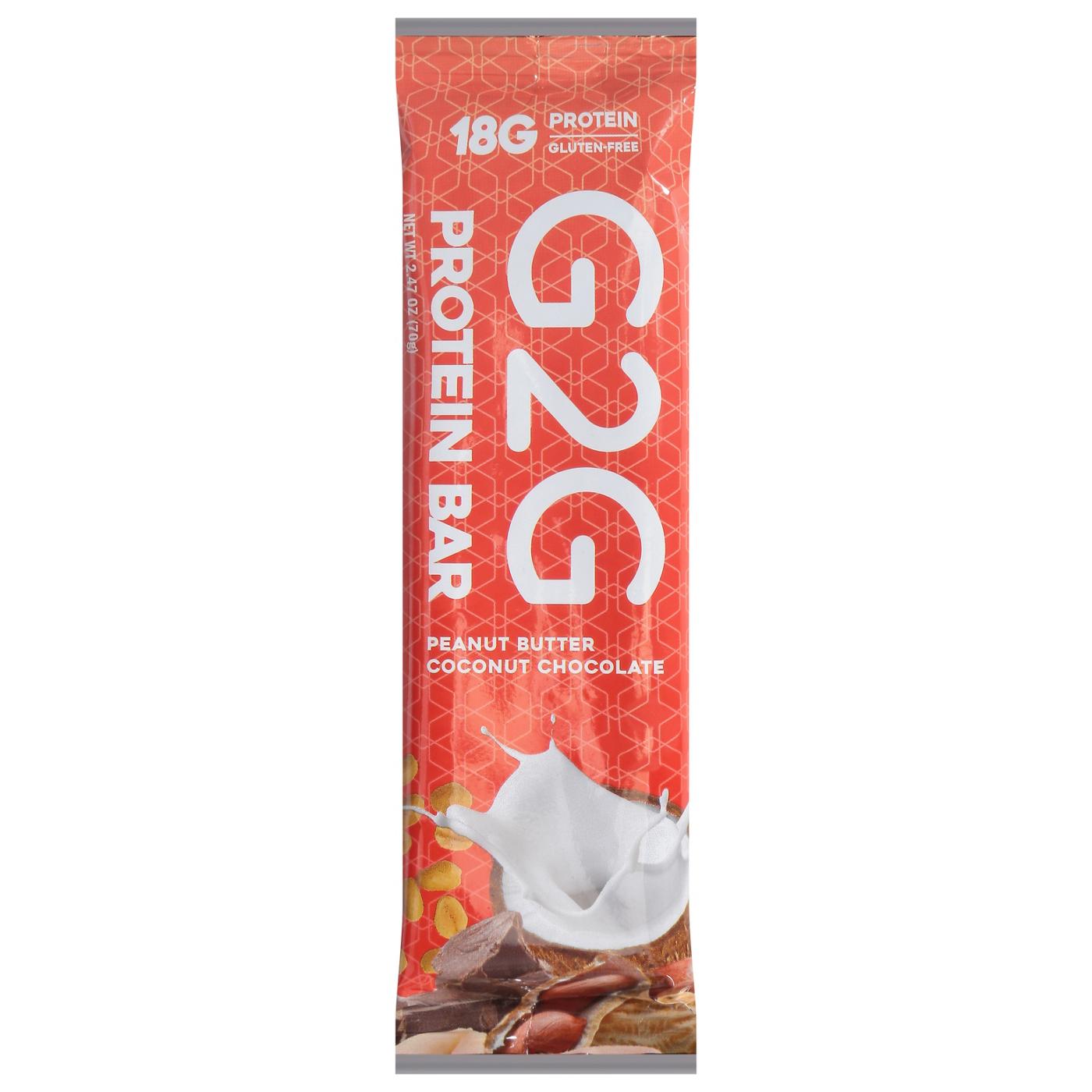 G2G 18g Protein Bar - Peanut Butter Coconut Chocolate; image 1 of 4