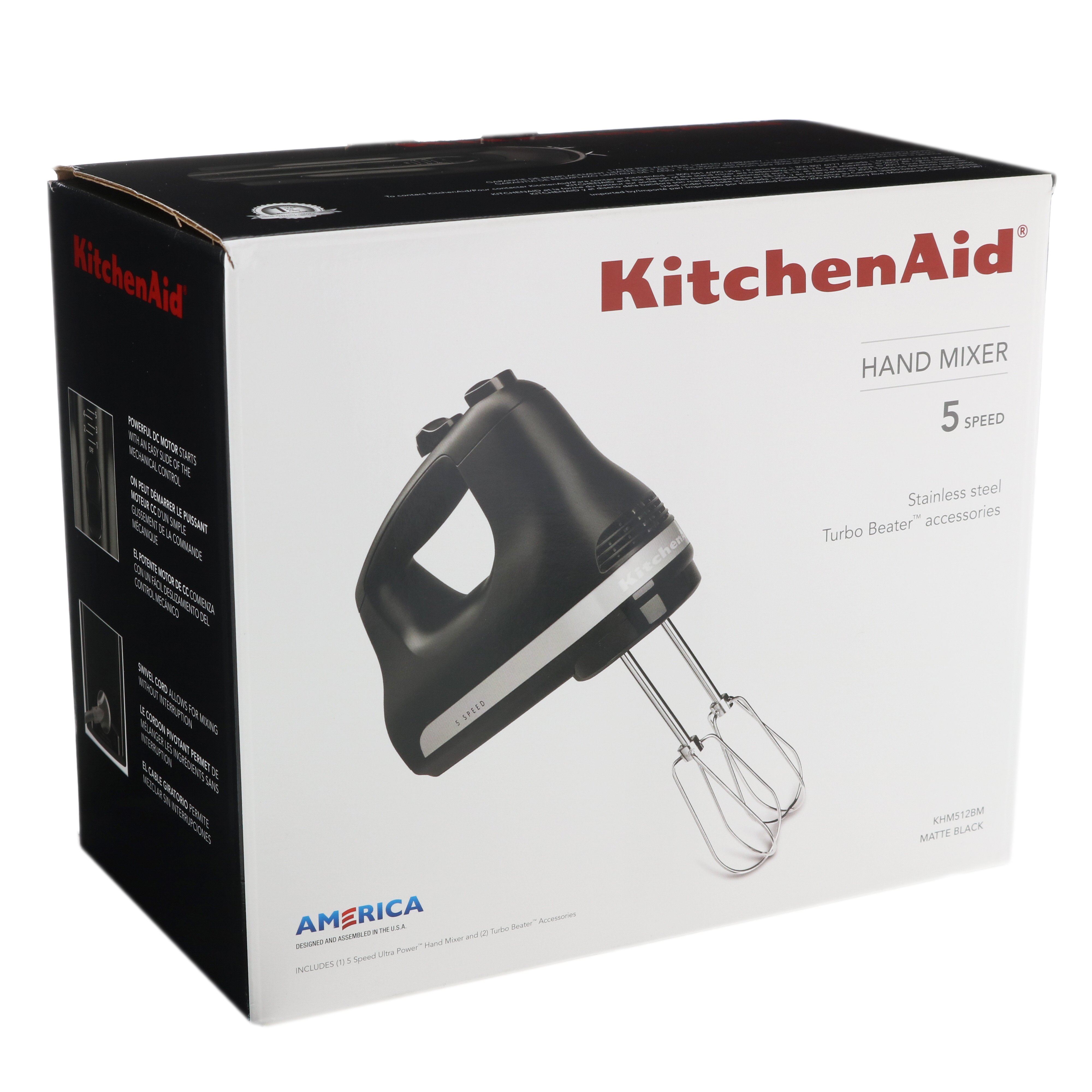 Kitchen Aid Matte Black 5 Speed Ultra Power Hand Mixer Shop Appliances At Heb
