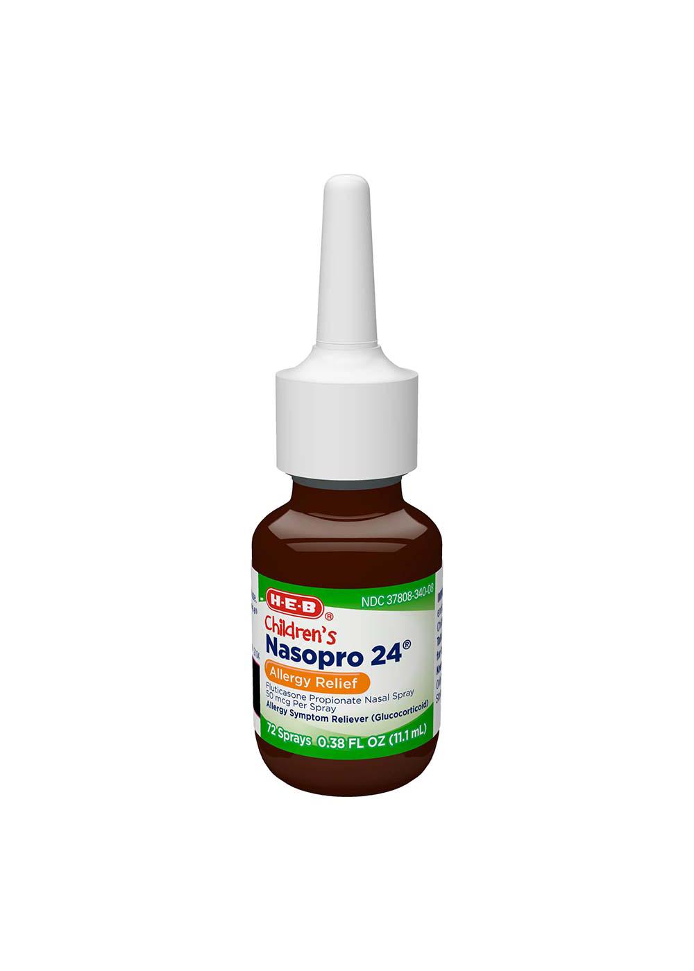 H-E-B Children's Nasopro 24 Allergy Relief Spray; image 2 of 2