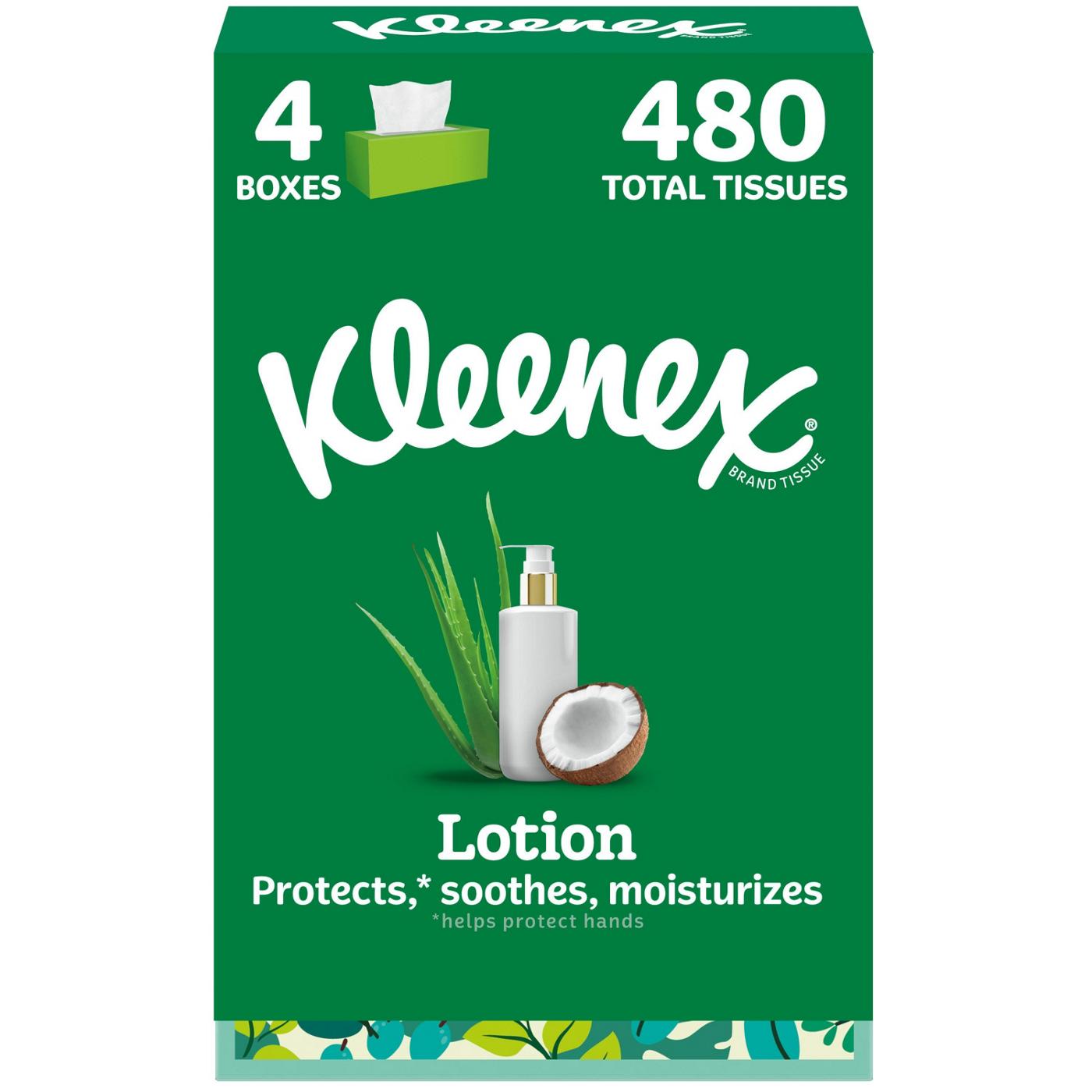 Kleenex Lotion Facial Tissues with Coconut Oil 4pk; image 1 of 7