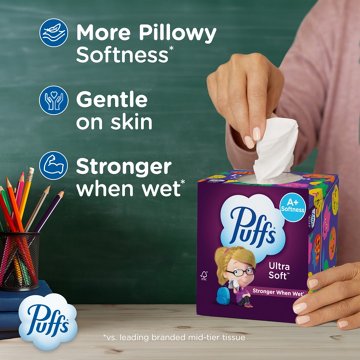 Puffs Ultra Soft Facial Tissues 4 pk, 288 ct