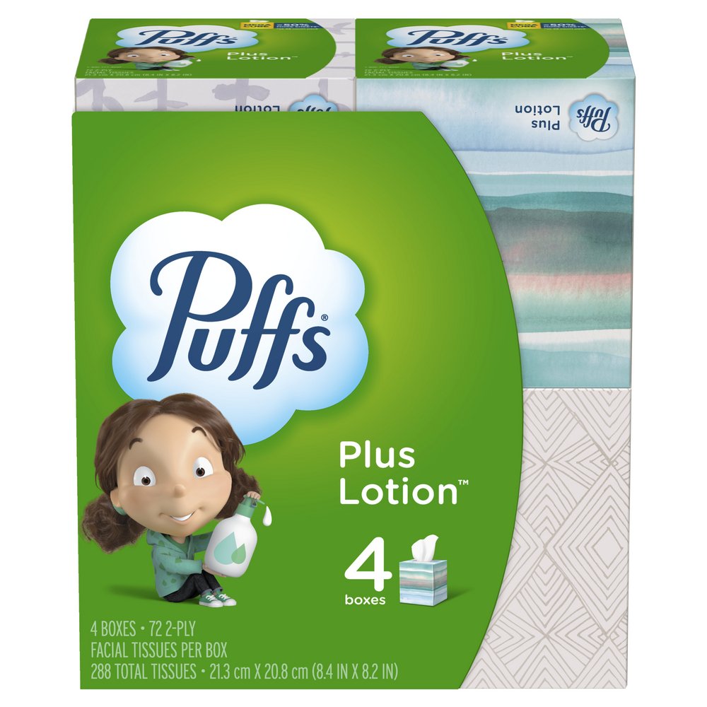 Puffs Plus Lotion Facial Tissues 6 pk - Shop Facial Tissue at H-E-B