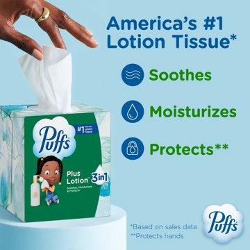 Puffs Plus Lotion Facial Tissues 6 pk, 744 ct