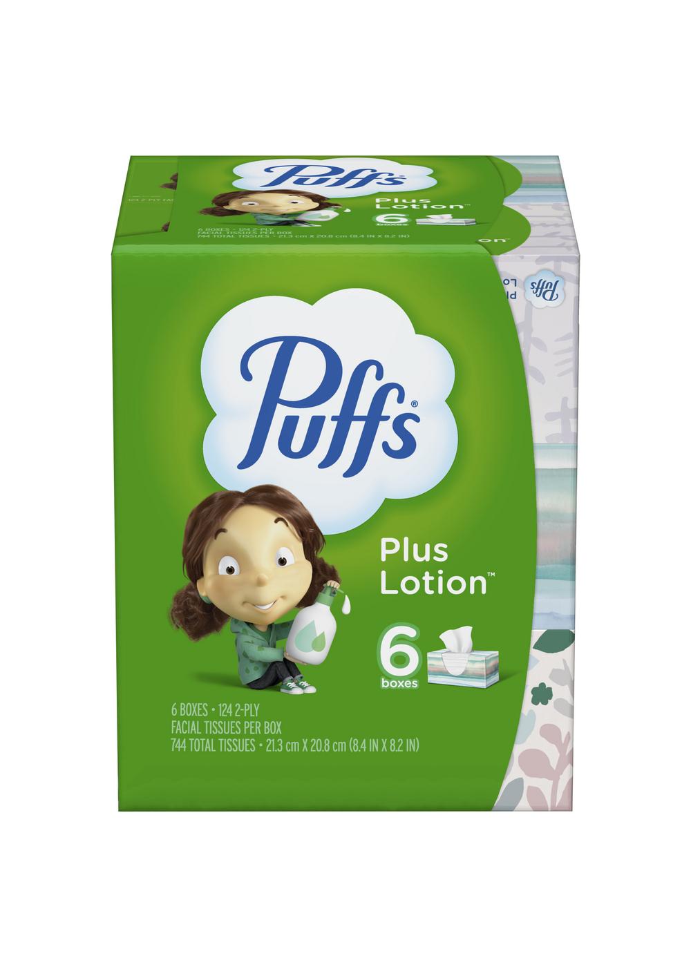Puffs Plus Lotion Facial Tissues 6 pk; image 1 of 8