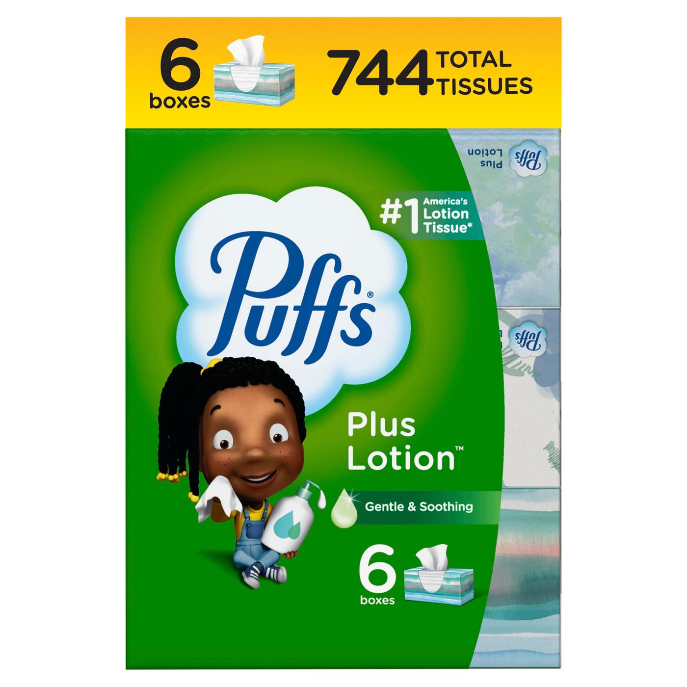Puffs Plus Lotion Facial Tissues 6 pk; image 1 of 8