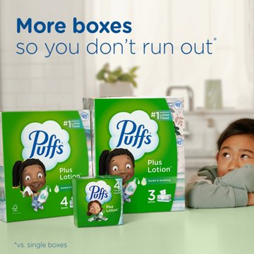 Puffs Plus Lotion Facial Tissues 6 pk, 744 ct