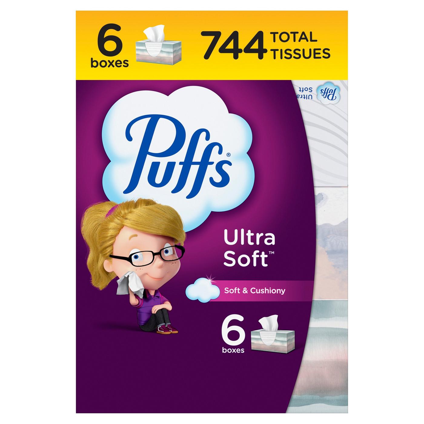 Puffs Ultra Soft & Strong Facial Tissues 6 pk; image 1 of 9