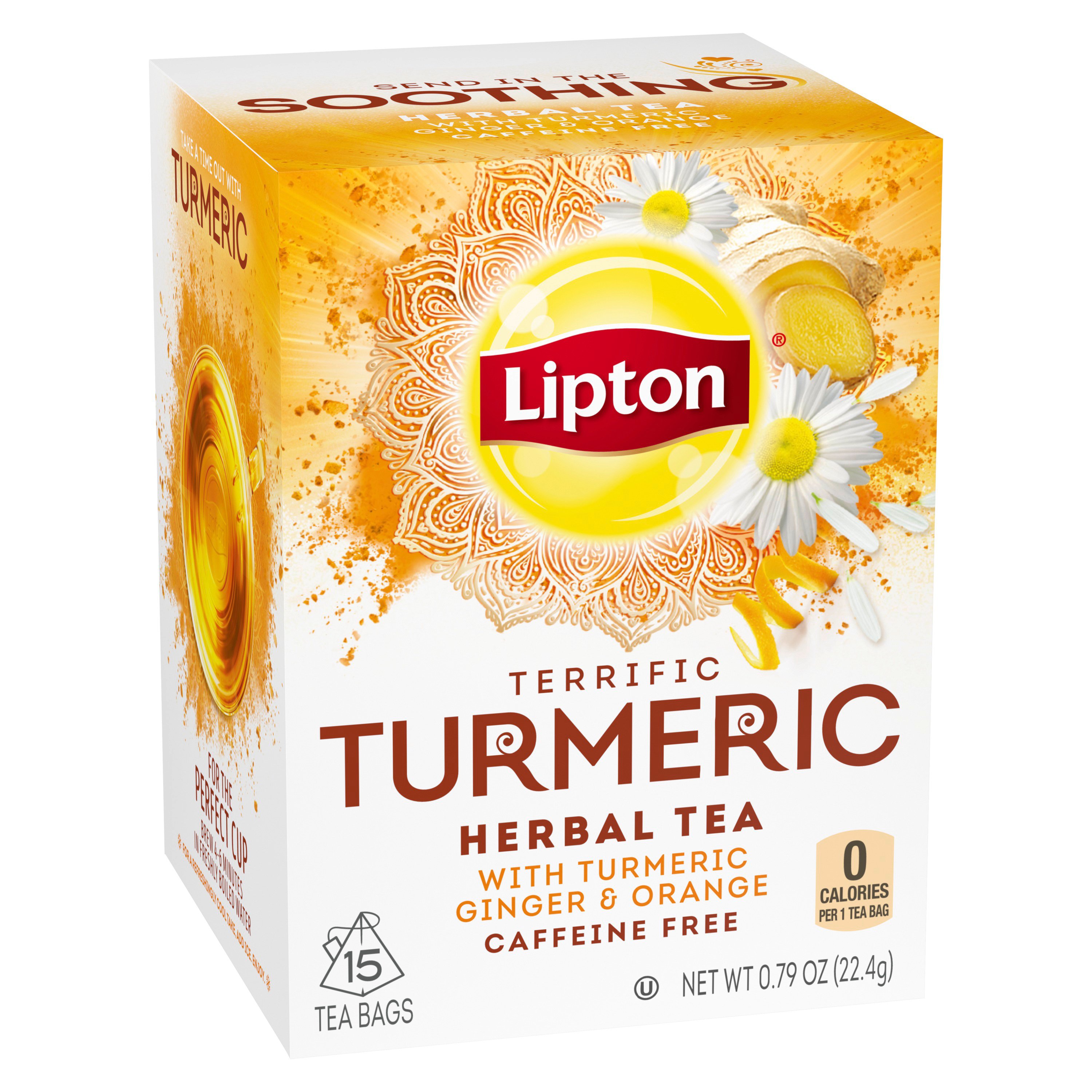 Lipton Terrific Turmeric Herbal Tea Bags Shop Tea at HEB