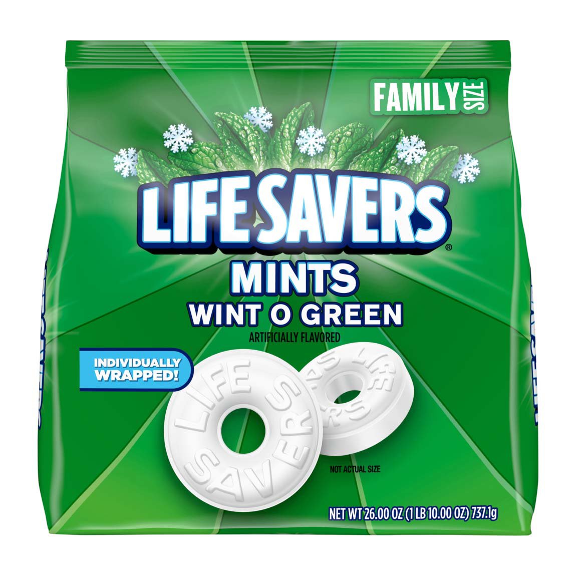 Life Savers Wint O Green Breath Mints Hard Candy Family Size Shop Gum
