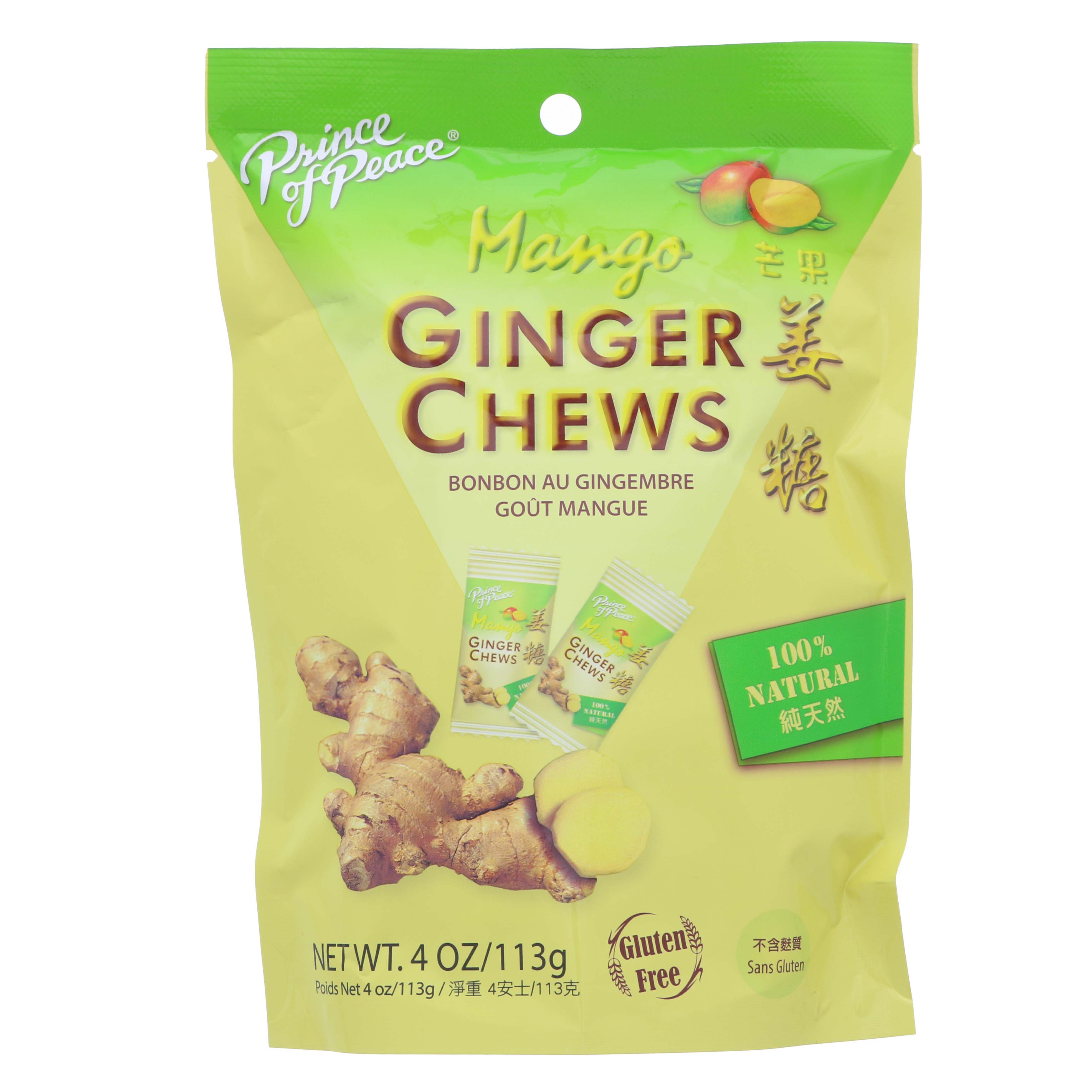 Prince of Peace Mango Ginger Chews, 4 oz