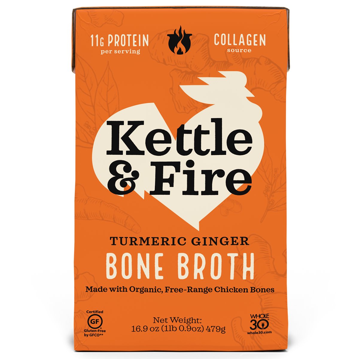 Kettle & Fire Turmeric Ginger Chicken Bone Broth Shop Broth