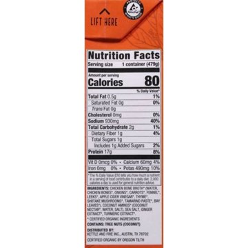 Kettle & Fire Turmeric Ginger Chicken Bone Broth, 16.9 oz