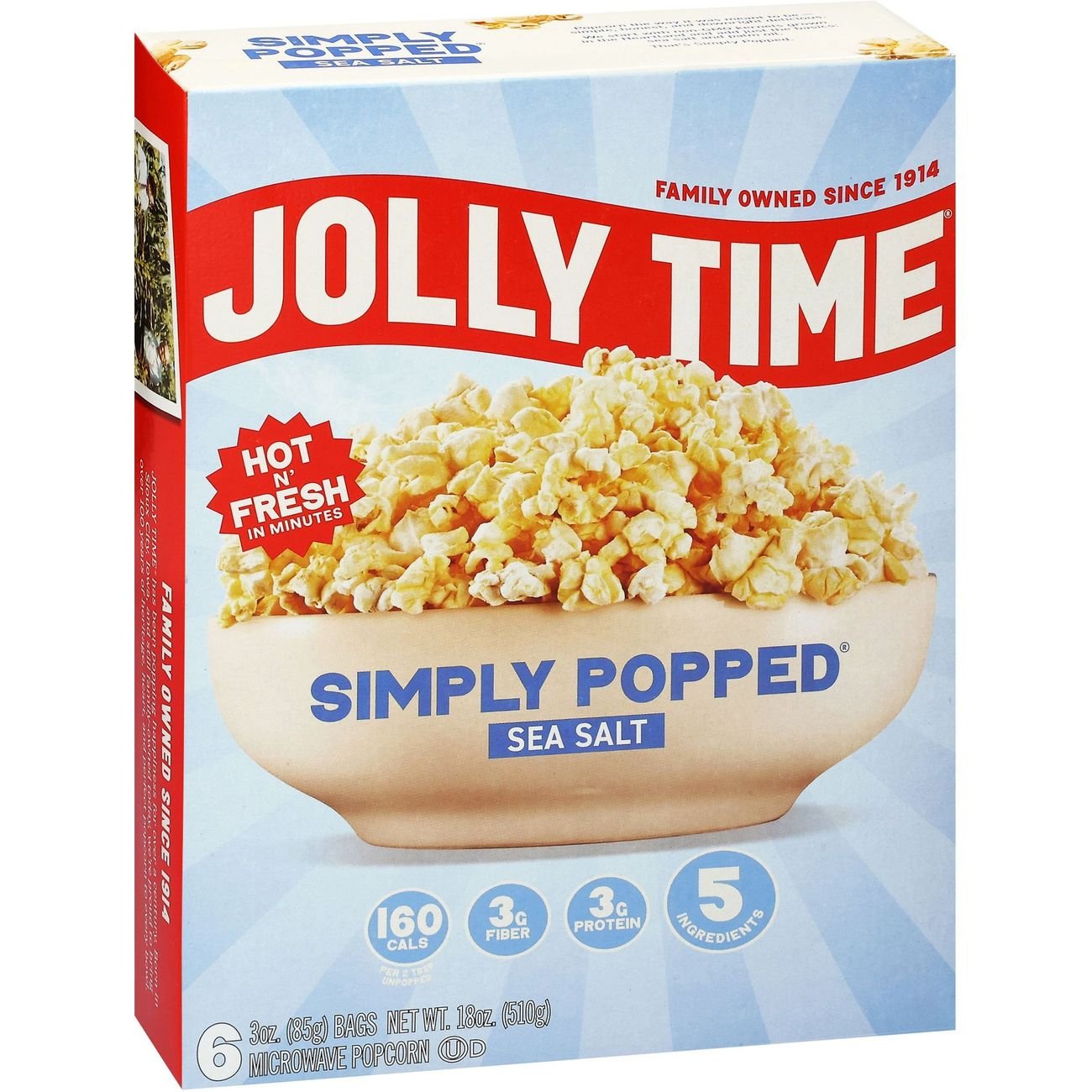 Jolly Time Simply Popped Sea Salt Microwave Popcorn Bags - Shop
