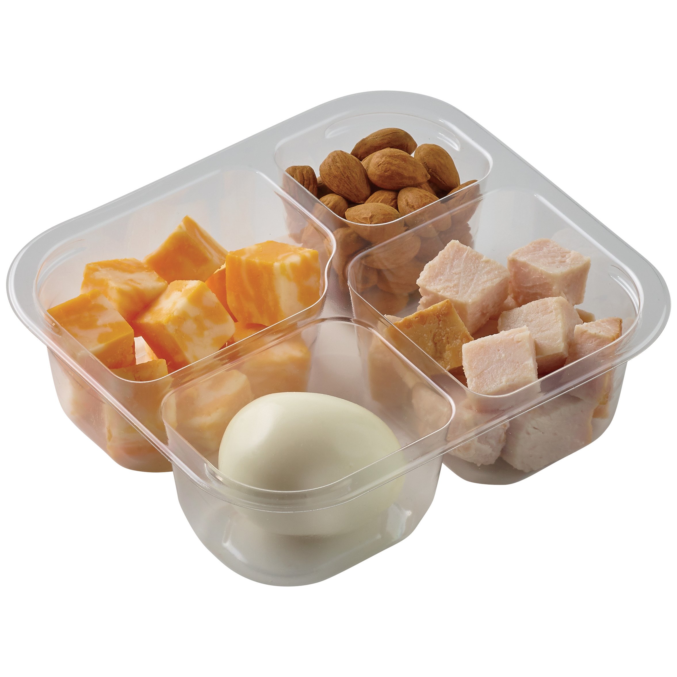 Meal Simple by HEB Snack Tray Turkey, Cheese, Egg & Almonds Shop Ready Meals & Snacks at HEB