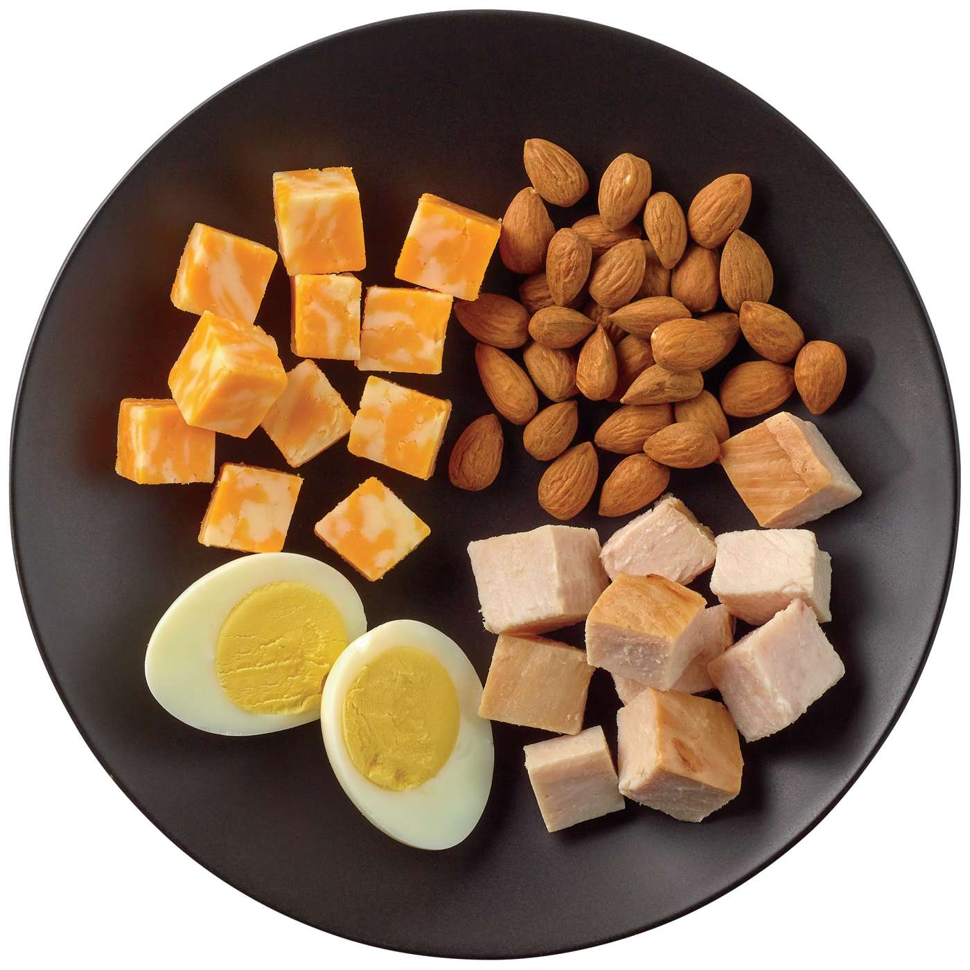 Meal Simple by HEB Snack Tray Turkey, Cheese, Egg & Almonds Shop Snack trays at HEB