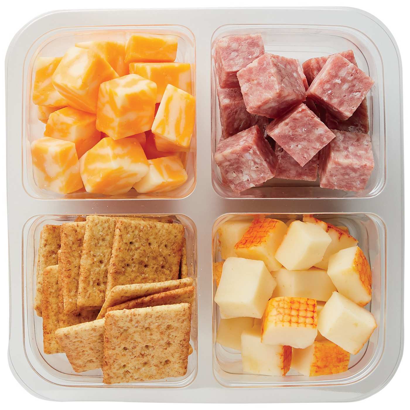 Meal Simple by H-E-B Snack Tray - Genoa Salami, Cheese & Wheat Crisps; image 4 of 4