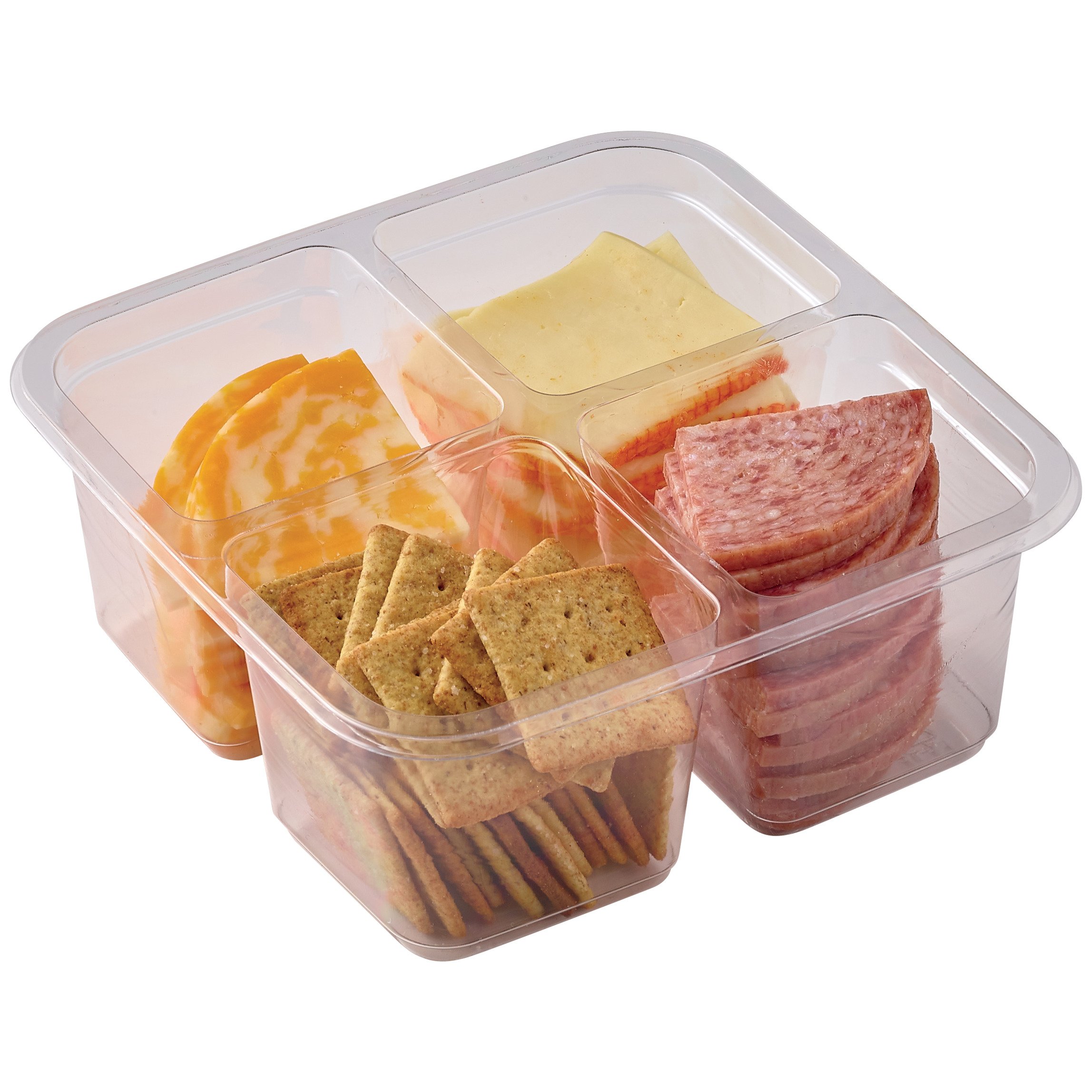HEB Meal Simple Salami, Cheese, and Wheat Crisps Snack Tray Shop