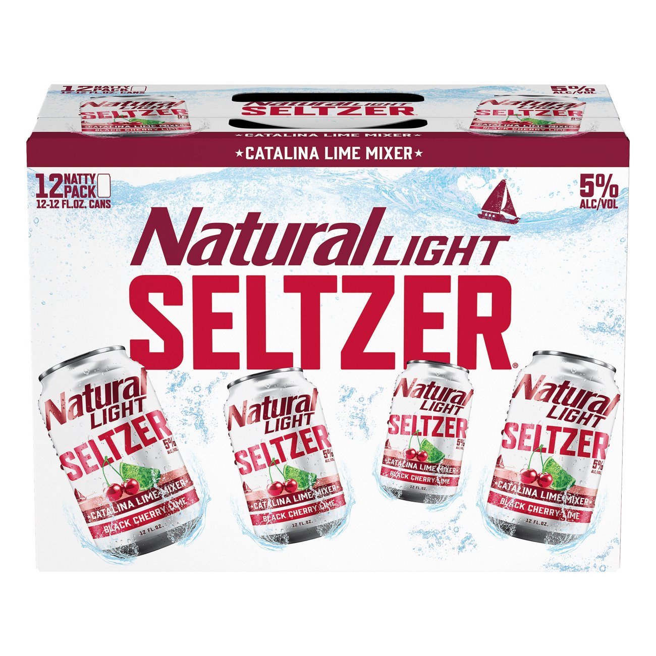 Natural Light Catalina Lime Mixer Seltzer 12 oz Cans ...