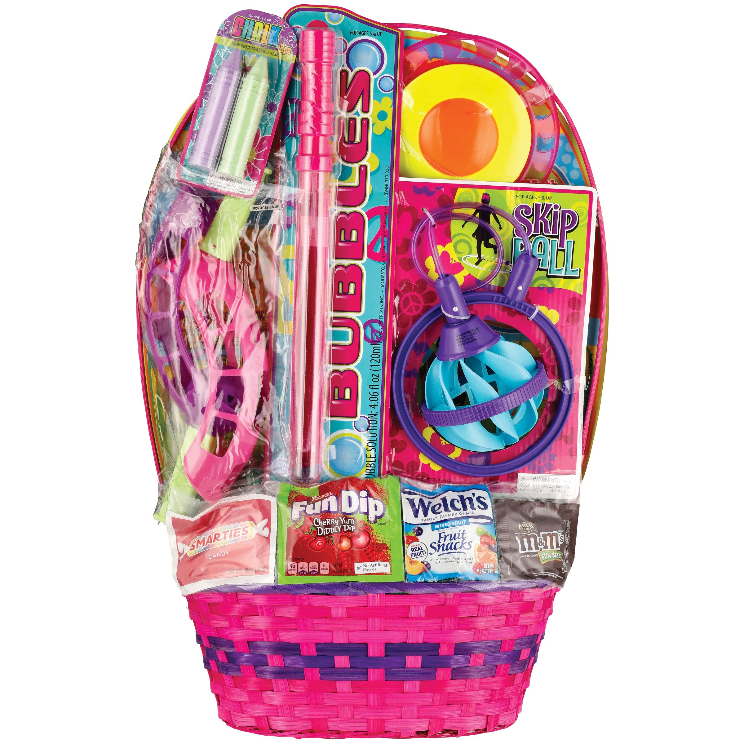 Wonder Treats Girls Pink Skip Ball Easter Gift Basket - Shop Seasonal ...