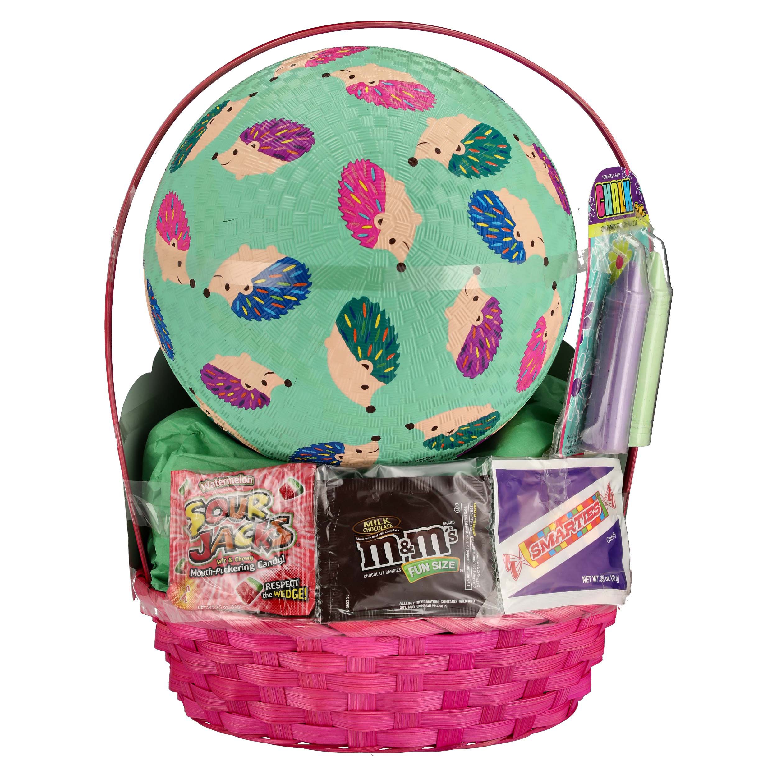 Wondertreats Hedgehog Ball and Assorted Candy Large Easter Basket