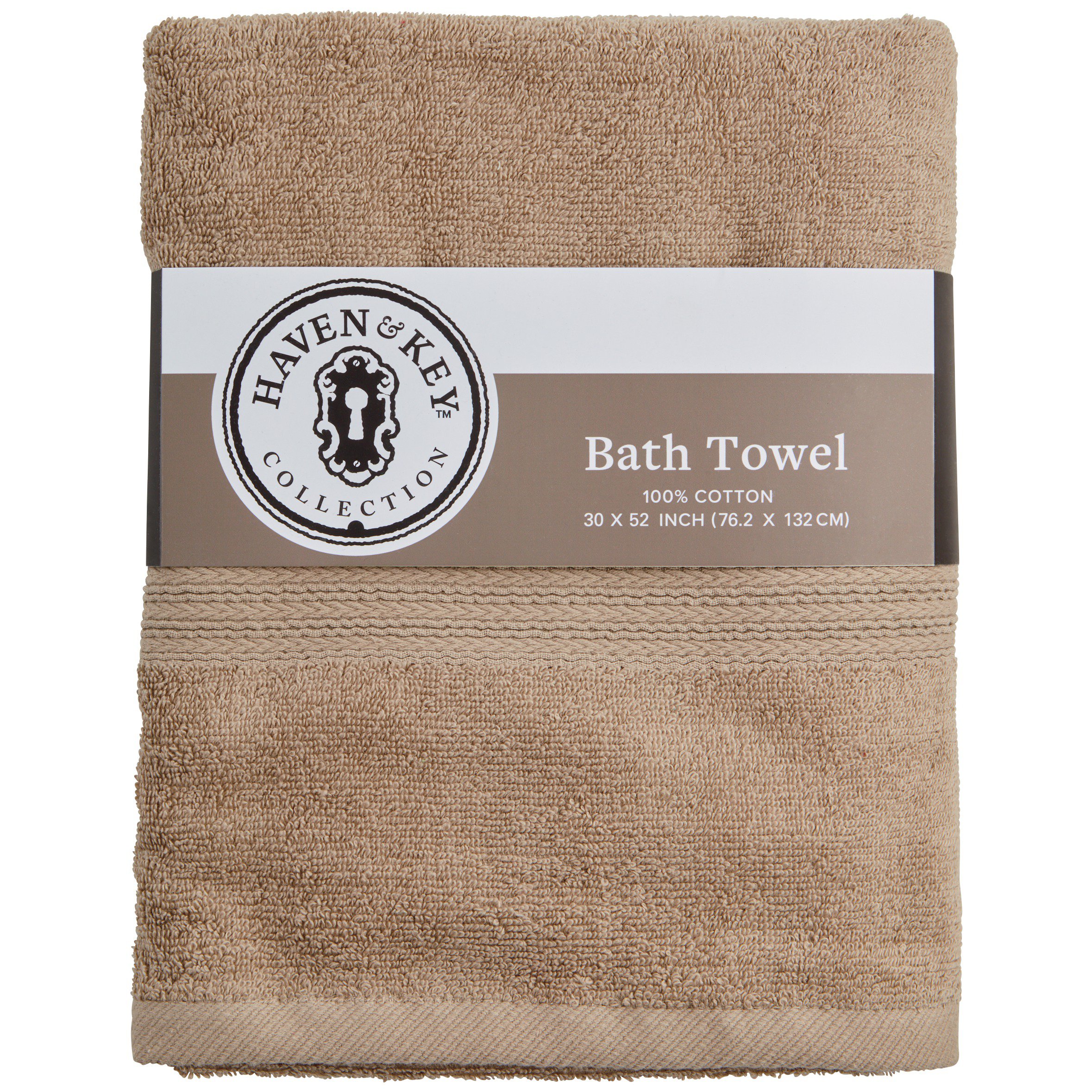 Haven & Key Gray Bath Towel Shop Towels & Washcloths at HEB