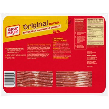 Oscar Mayer Naturally Hardwood Smoked Bacon, 22 oz