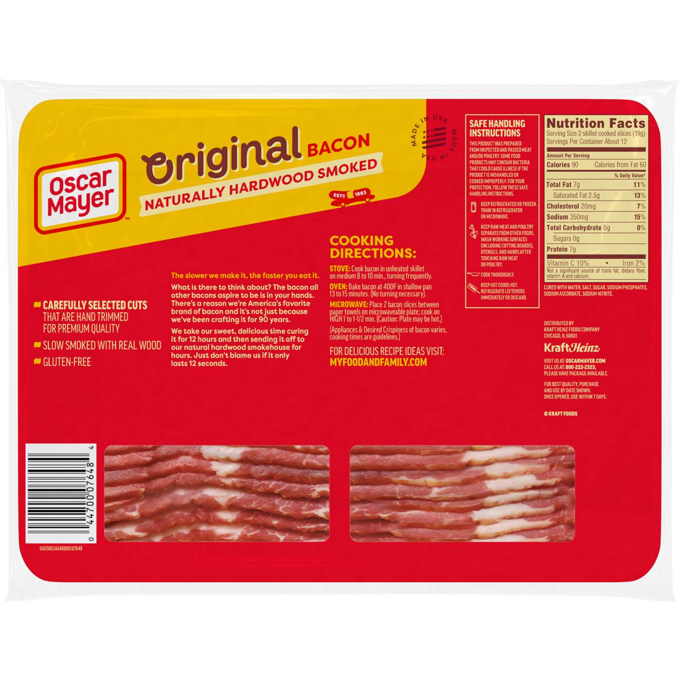 Oscar Mayer Naturally Hardwood Smoked Bacon; image 4 of 5