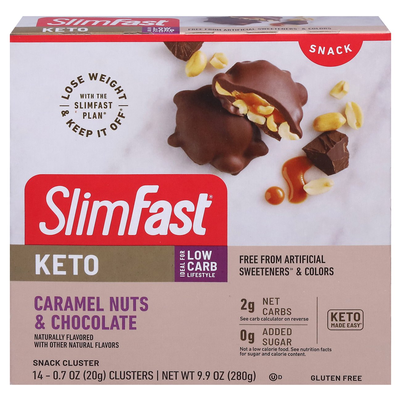 Slimfast Keto Fat Bomb Caramel Nut Clusters Shop Diet & Fitness at HEB