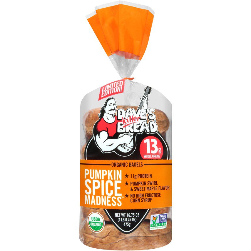 Dave's Killer Bread Pumpkin Spice Madness Organic Bagels Shop Bread