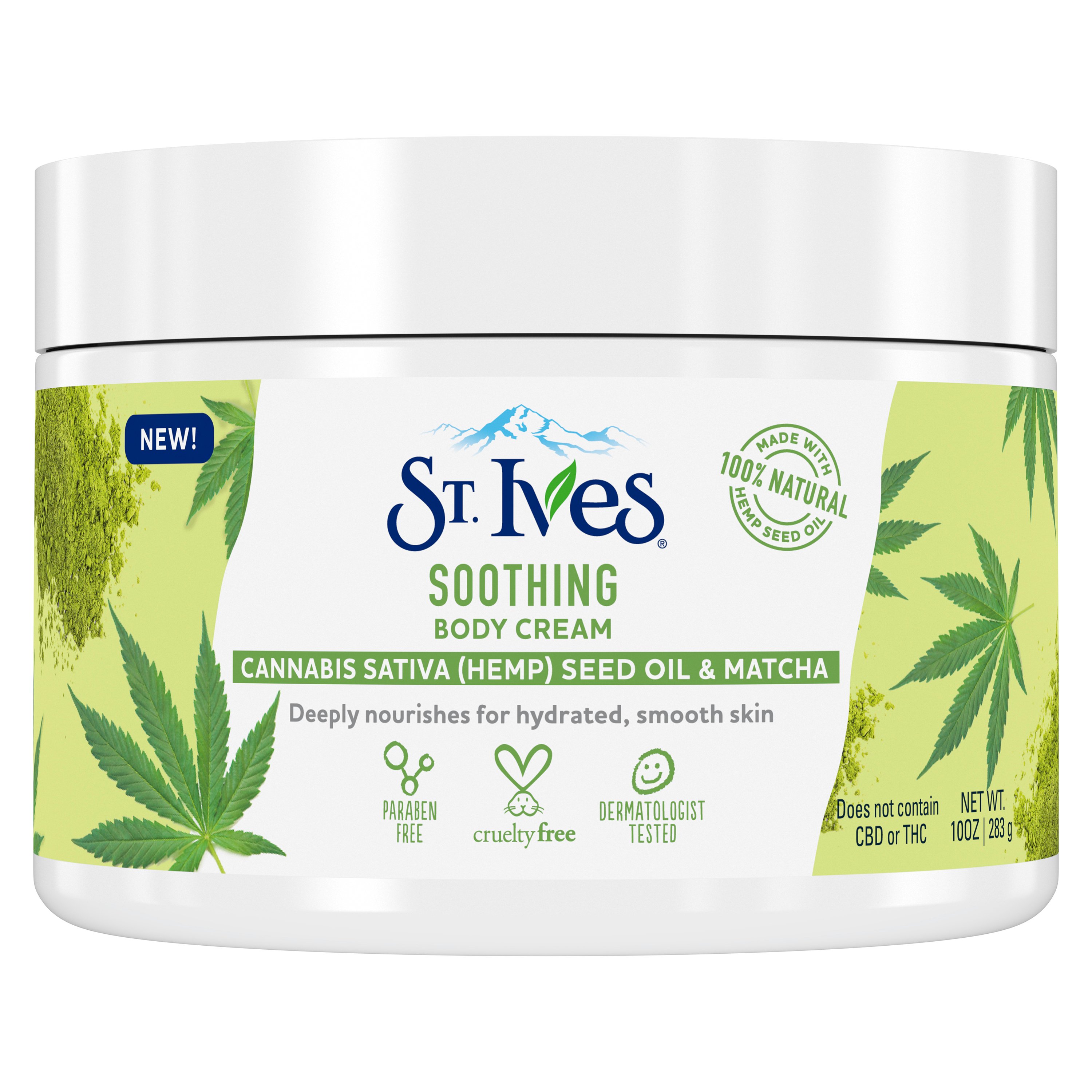 St. Ives Soothing Cannabis Sativa (Hemp) Seed Oil & Matcha Body Cream