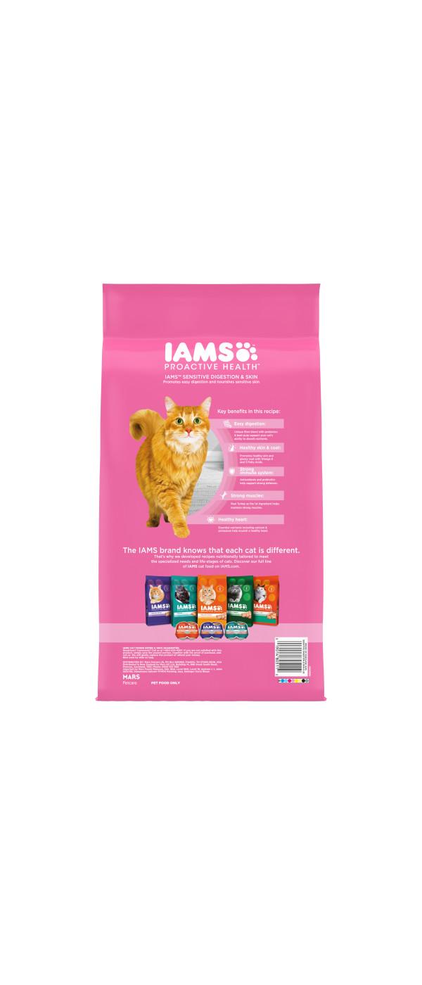 IAMS ProActive Health Sensitive Digestion & Skin Adult Dry Cat Food; image 4 of 5