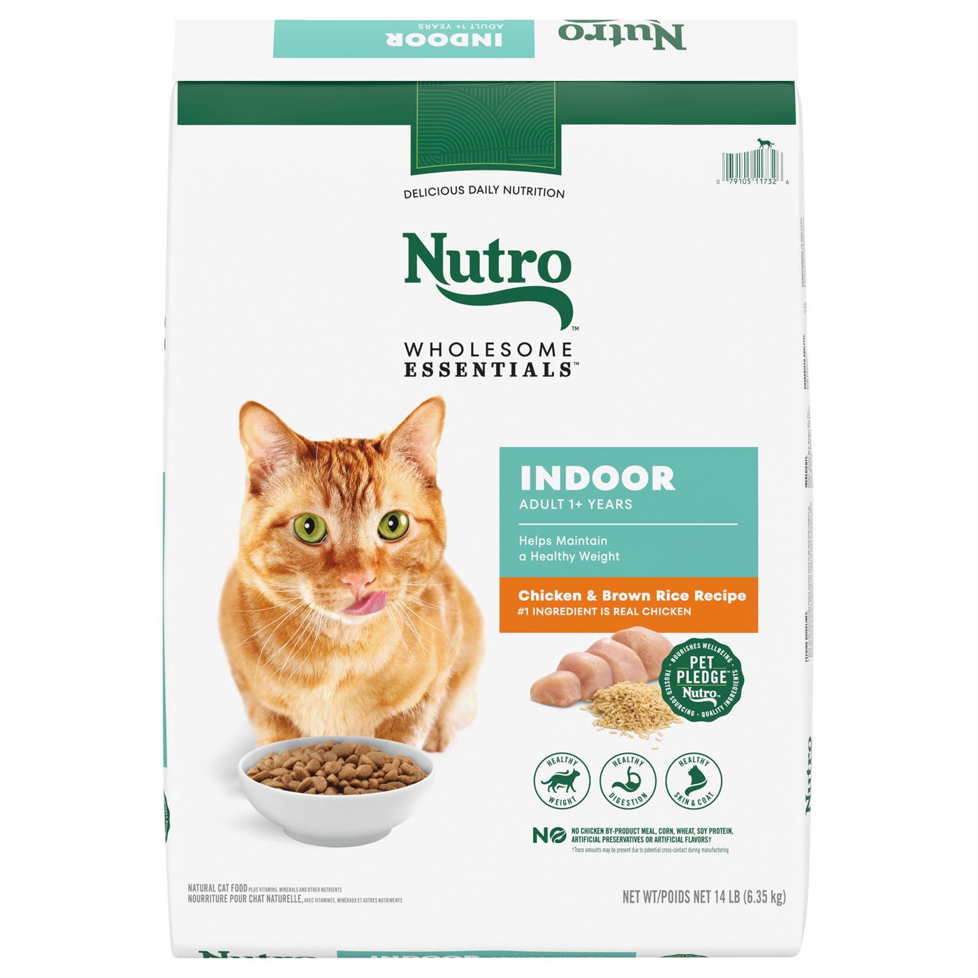 Nutro Wholesome Essentials Chicken Indoor Adult Dry Cat Food; image 1 of 3