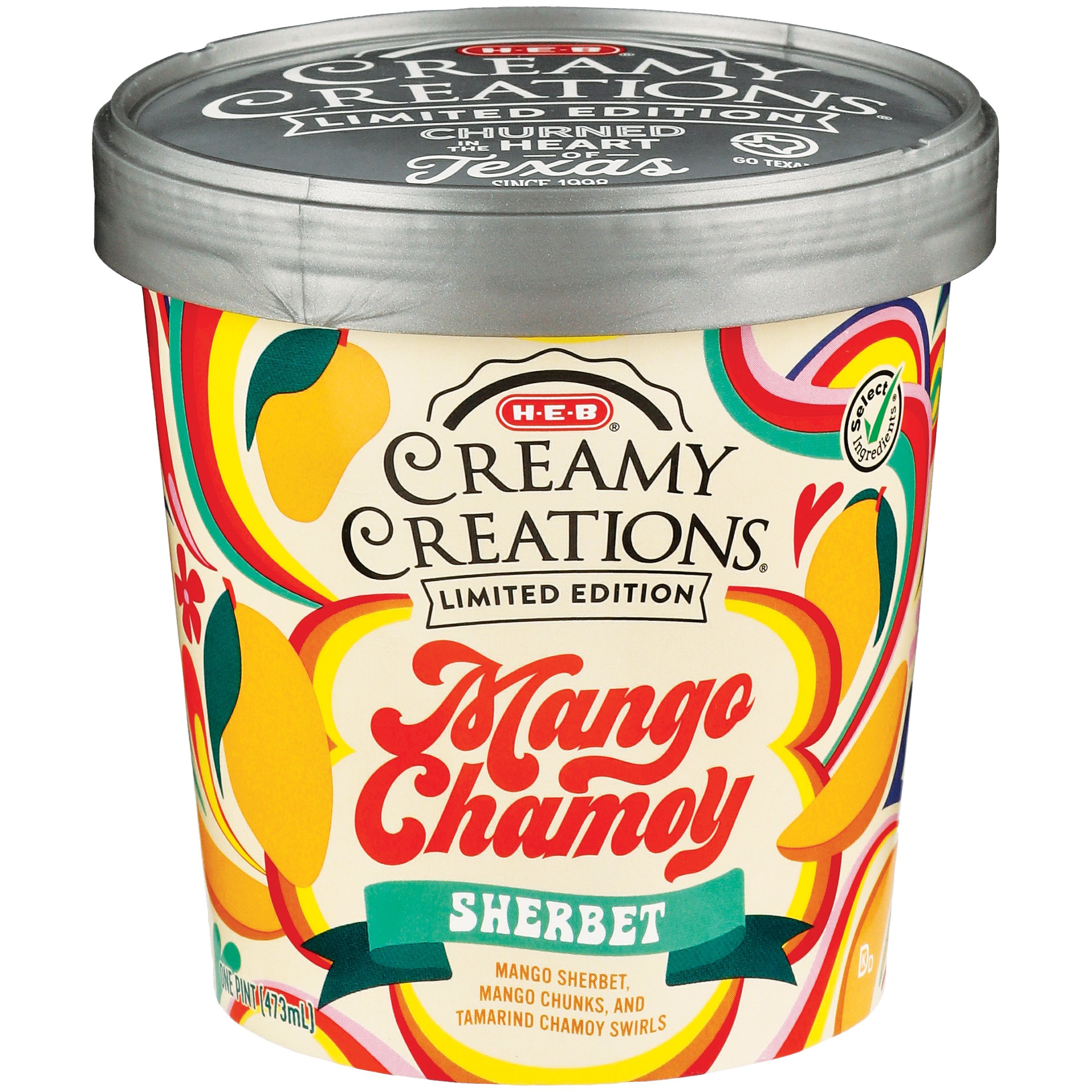 H E B Creamy Creations Mango Chamoy Limited Edition Sherbet Shop Ice