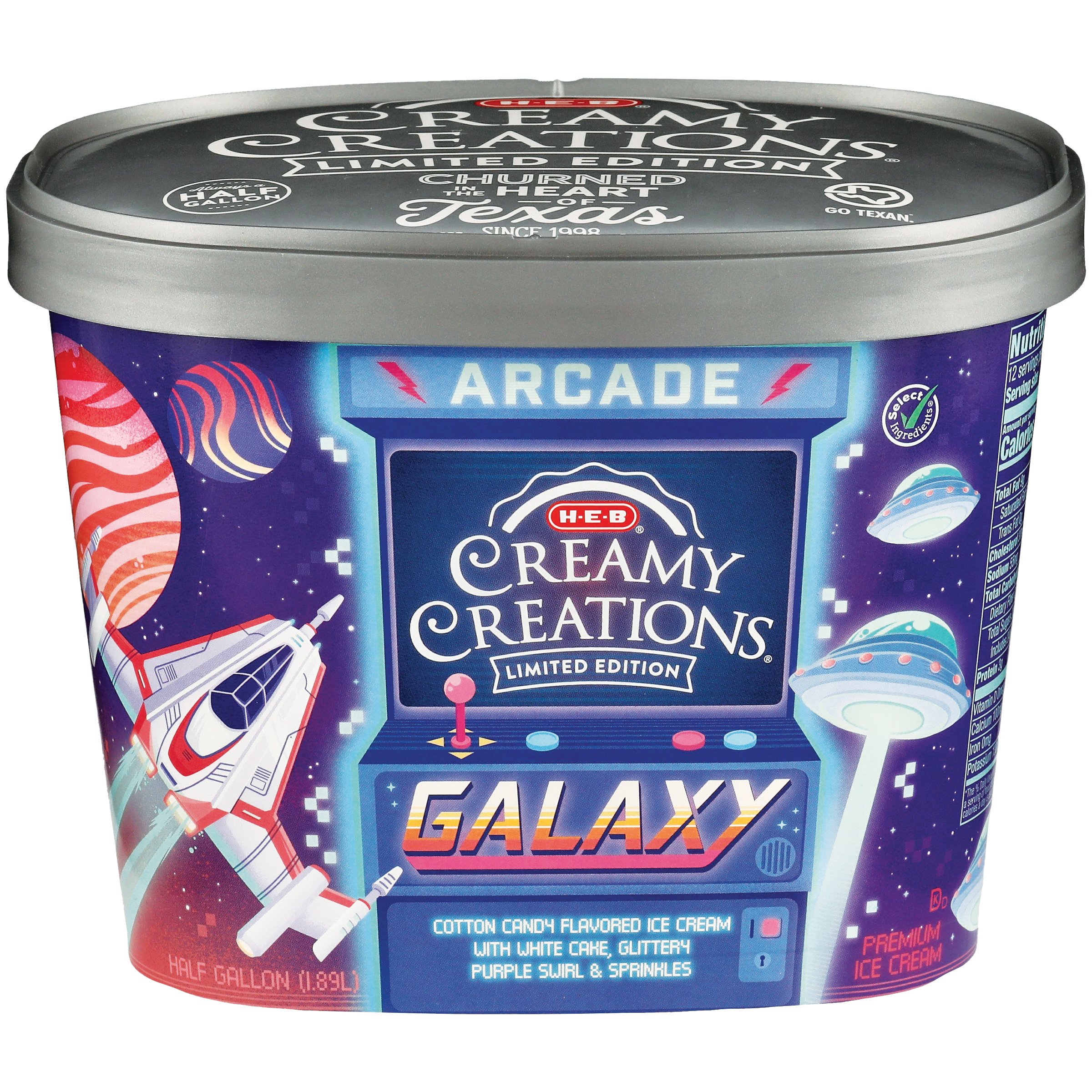 H-E-B Creamy Creations Galaxy Limited Edition Ice Cream - Shop Ice ...