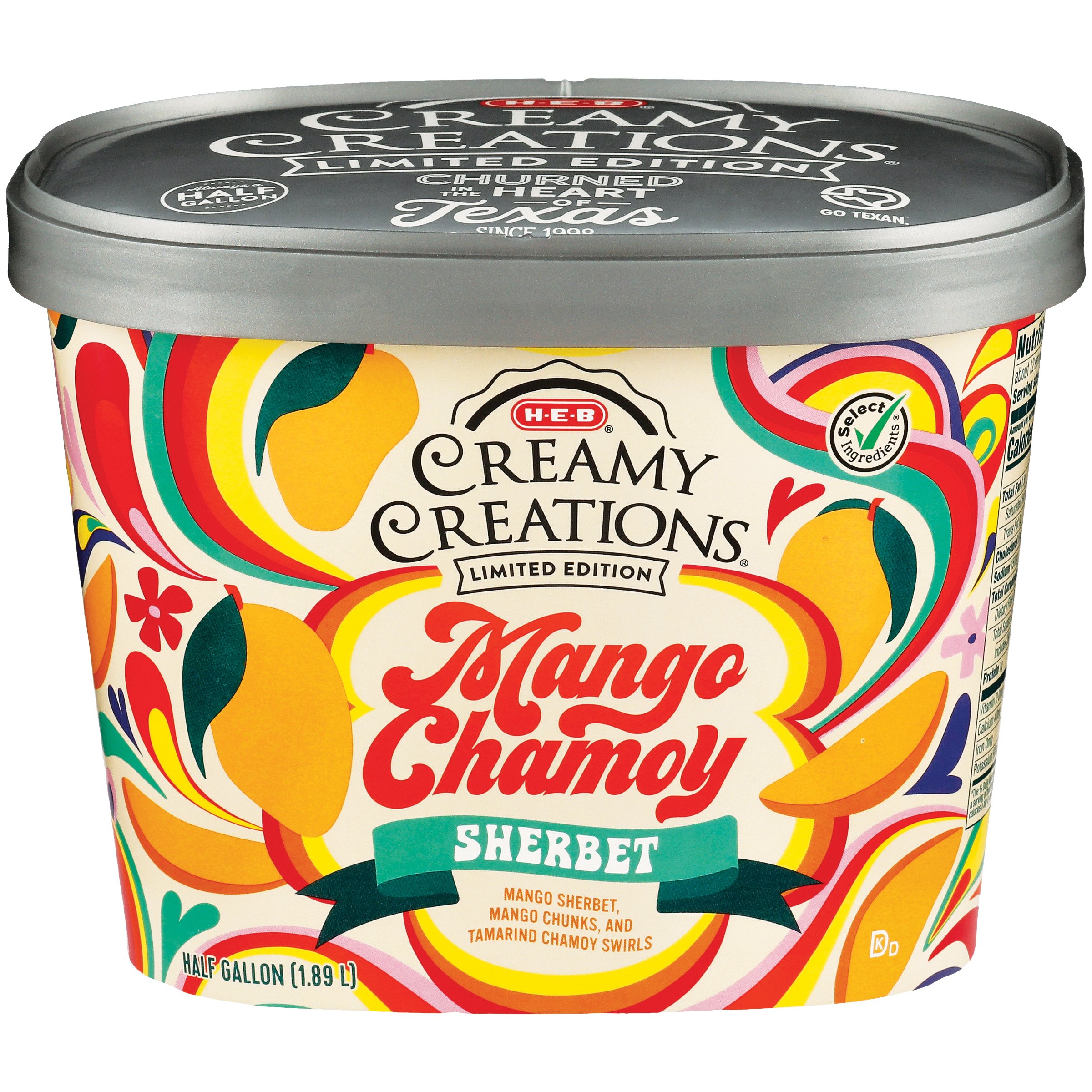 HEB Creamy Creations Mango Chamoy Limited Edition Sherbet Shop Ice