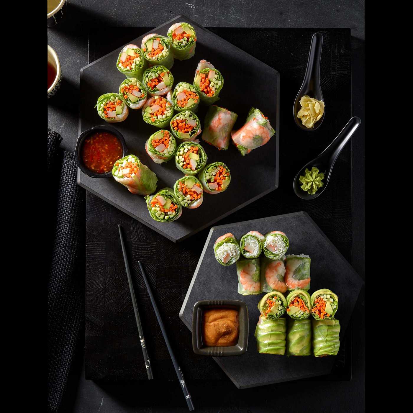 H-E-B Sushiya Sushi Party Tray - Summer & Spring Rolls; image 2 of 3