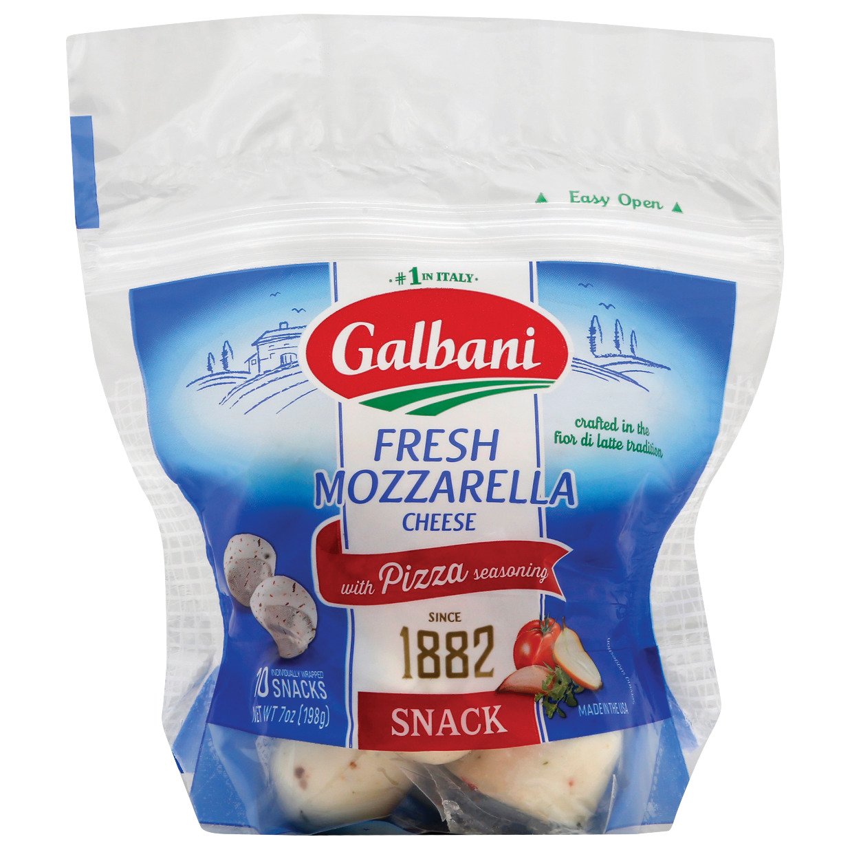 Galbani Fresh Mozzarella Cheese With Pizza Seasoning Snacks Shop